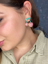Load image into Gallery viewer, Bling Cherry Earrings
