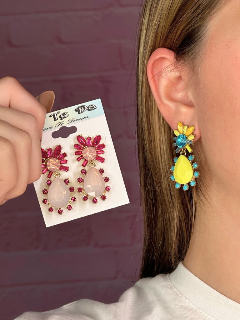 Rhinestone Earrings - 2 Colors!