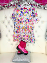 Load image into Gallery viewer, Plus Sequin Tiered Floral Dress
