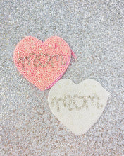 Load image into Gallery viewer, Beaded Mom Heart Pouch - 2 Colors!
