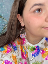 Load image into Gallery viewer, Glitter Dots Clear Earrings
