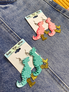 Dinosaur Earrings - 2 Colors!