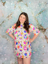 Load image into Gallery viewer, Multi Sequin Floral Dress
