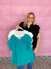 Load image into Gallery viewer, Ruffle Sleeve Top - 3 Colors!
