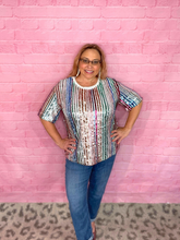 Load image into Gallery viewer, Sequin Stripe Top
